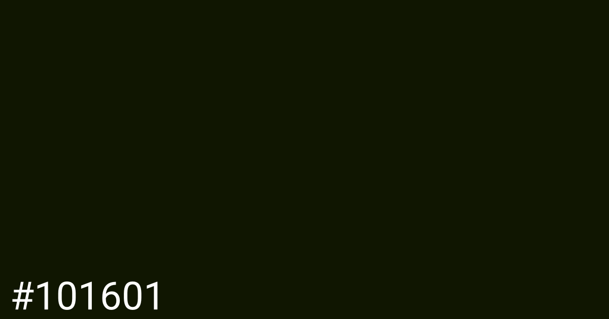 Hex color #101601 graphic