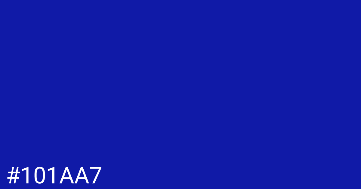 Hex color #101aa7 graphic