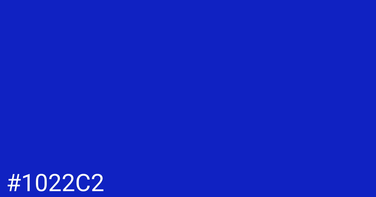 Hex color #1022c2 graphic