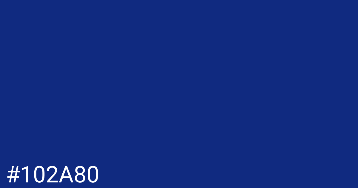 Hex color #102a80 graphic