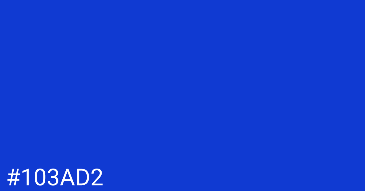 Hex color #103ad2 graphic