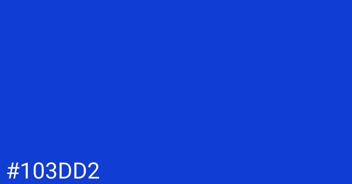 Hex color #103dd2 graphic