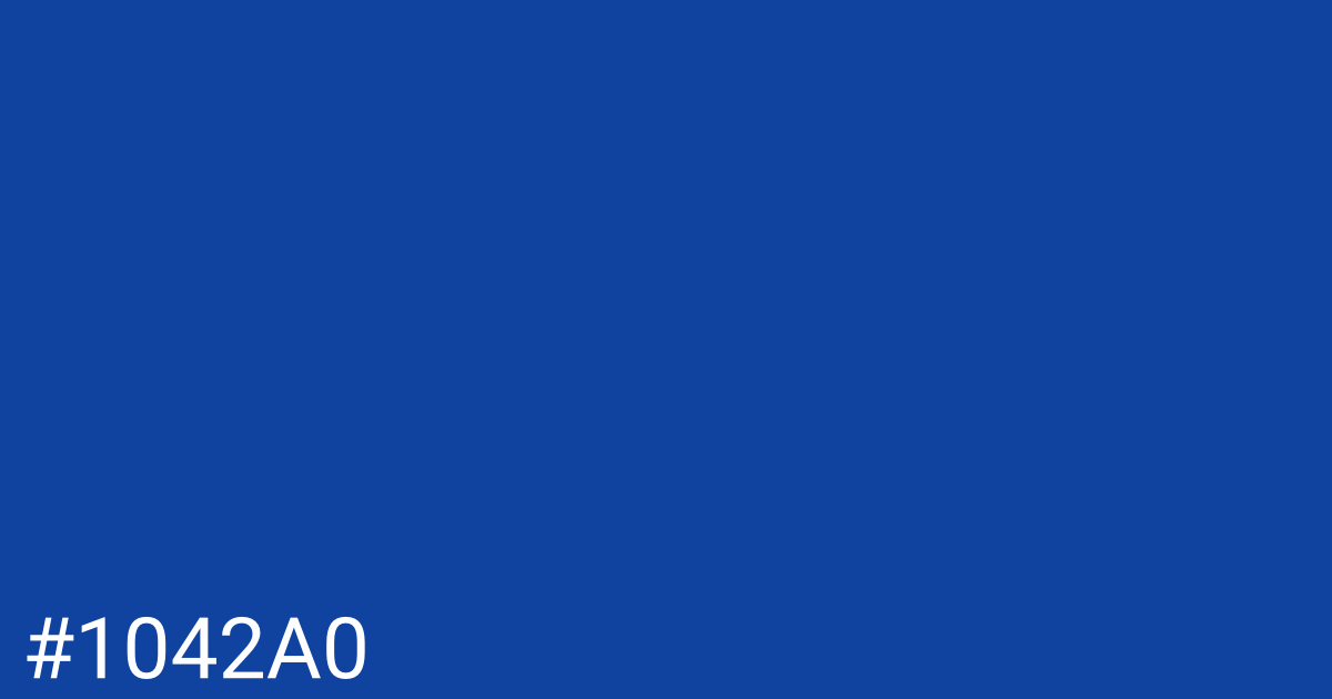 Hex color #1042a0 graphic