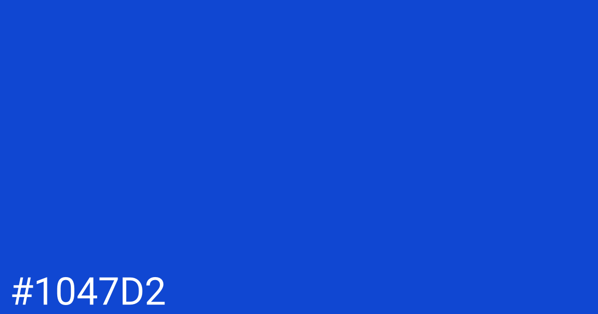 Hex color #1047d2 graphic