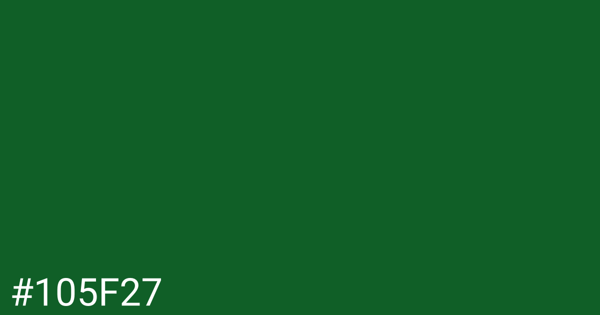 Hex color #105f27 graphic