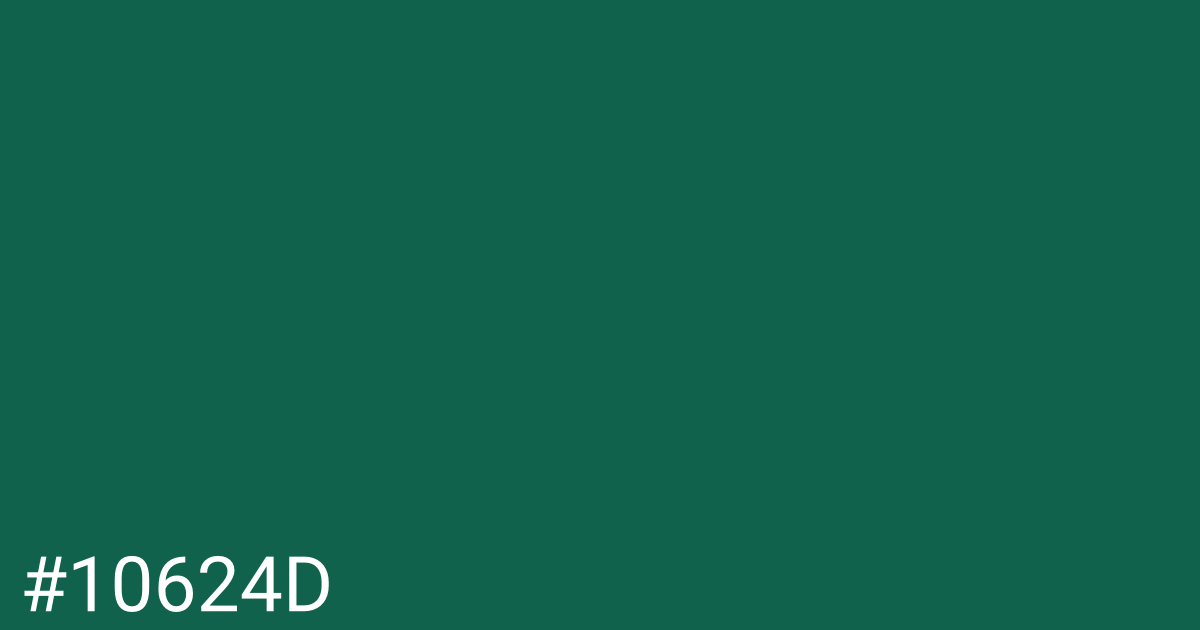 Hex color #10624d graphic