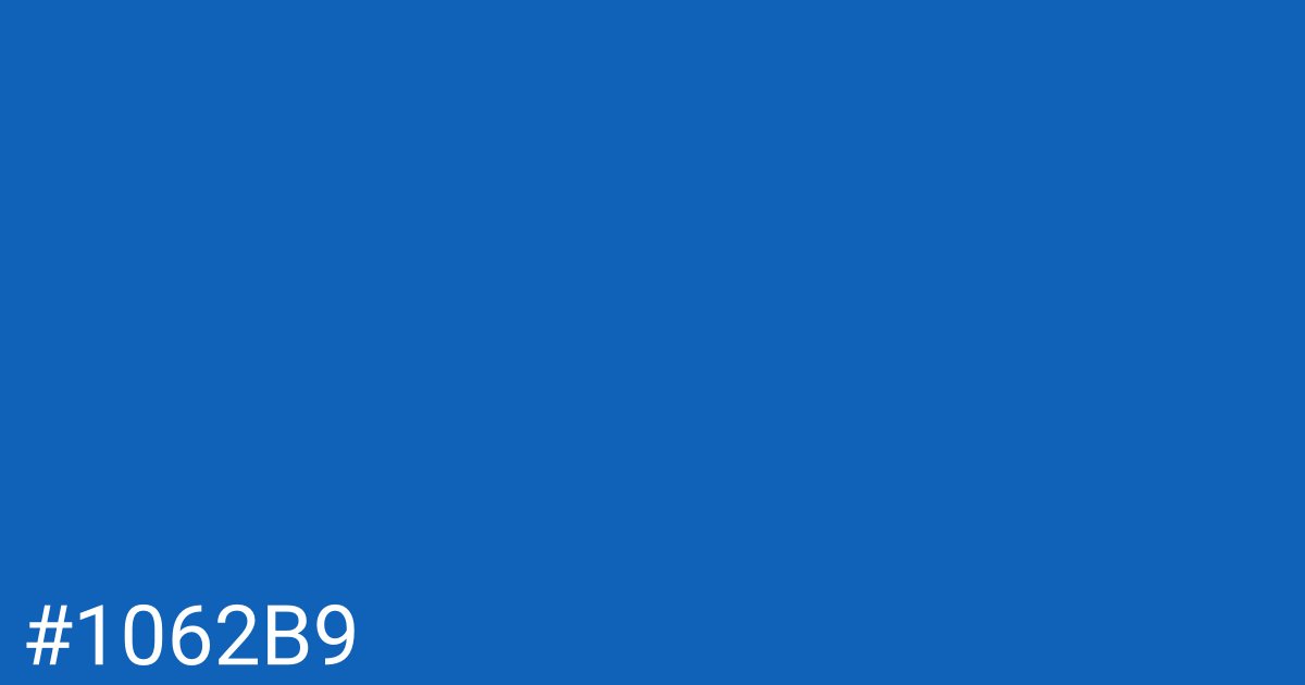 Hex color #1062b9 graphic