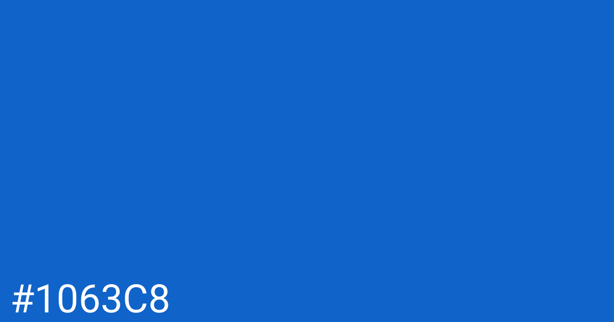 Hex color #1063c8 graphic