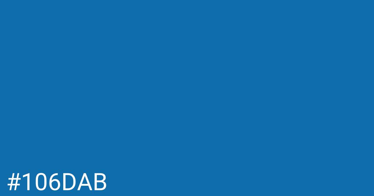 Hex color #106dab graphic