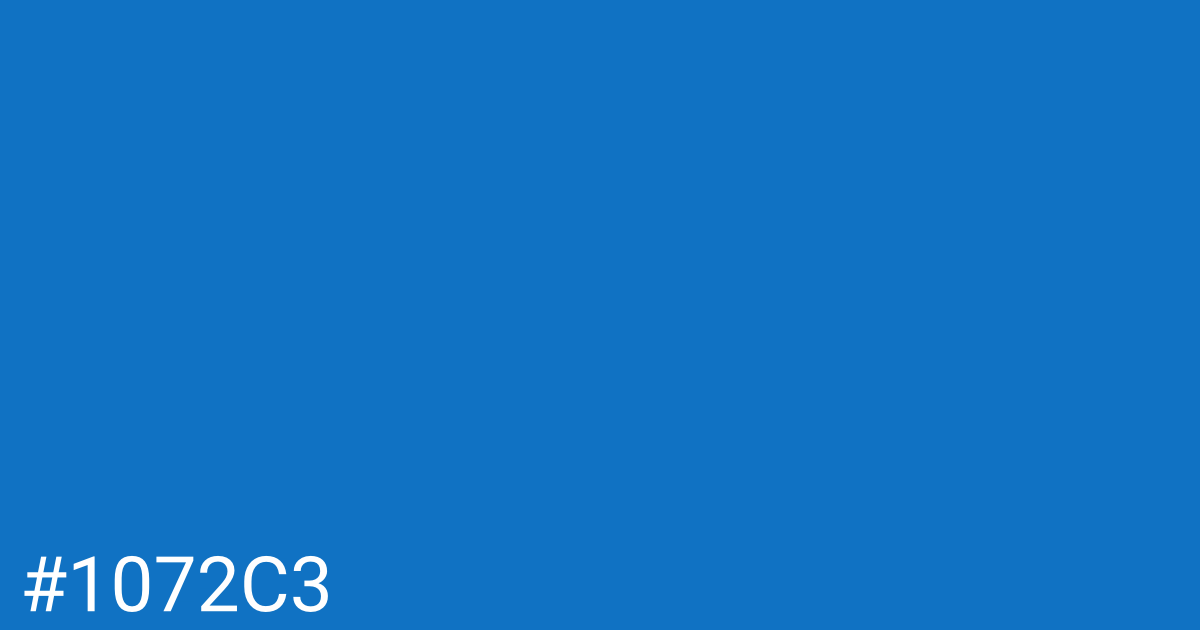 Hex color #1072c3 graphic