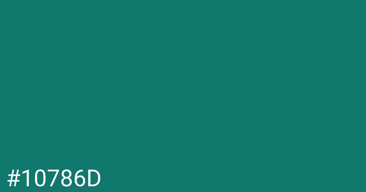 Hex color #10786d graphic
