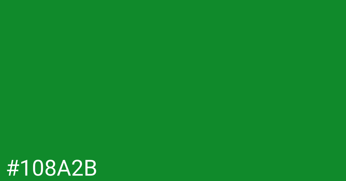 Hex color #108a2b graphic