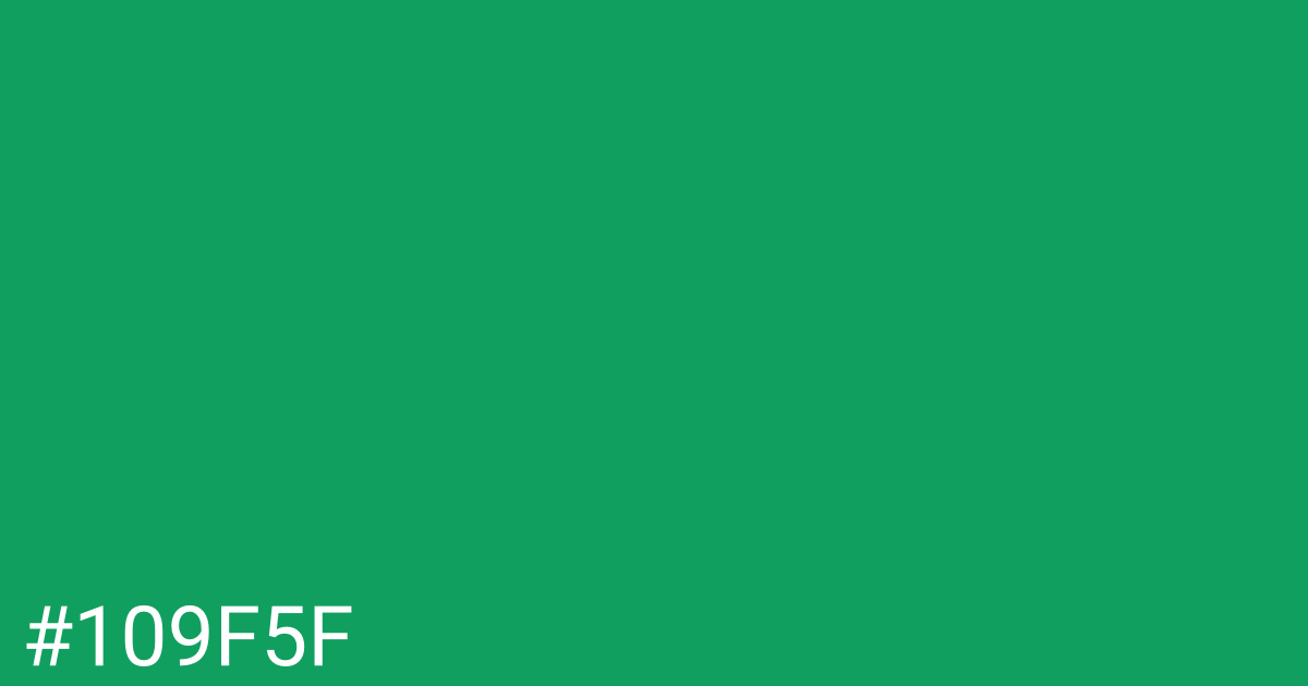 Hex color #109f5f graphic