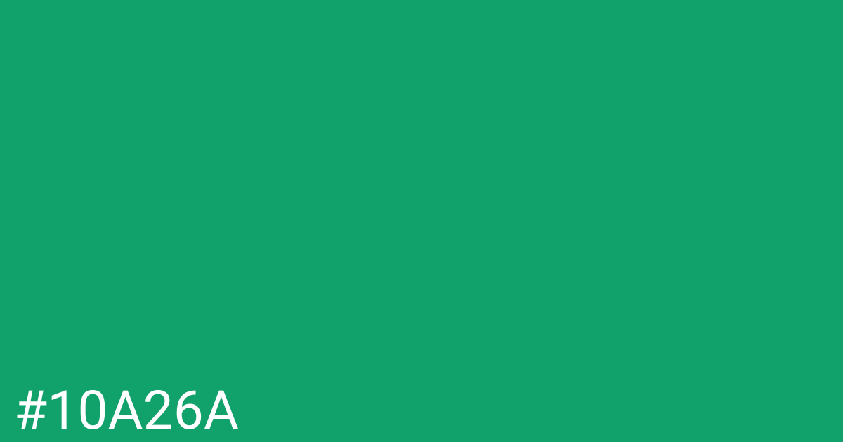 Hex color #10a26a graphic