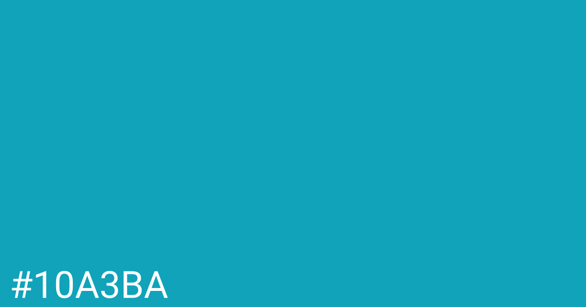 Hex color #10a3ba graphic