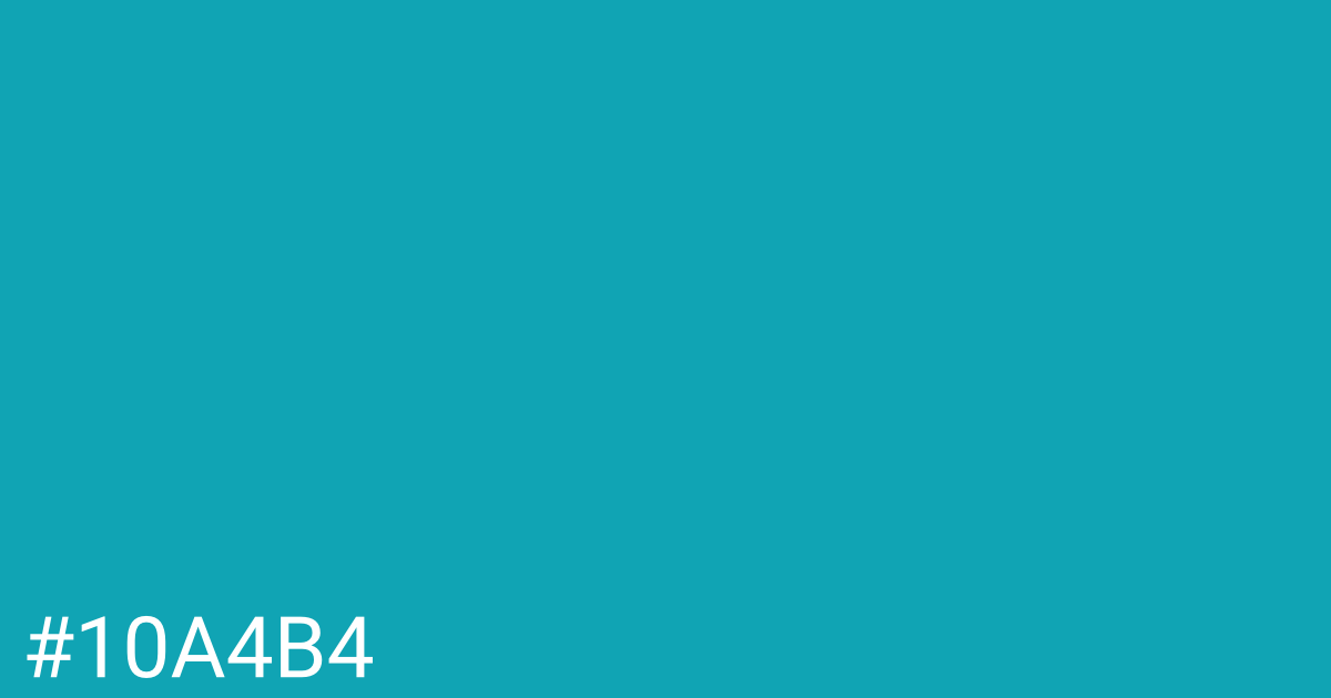 Hex color #10a4b4 graphic