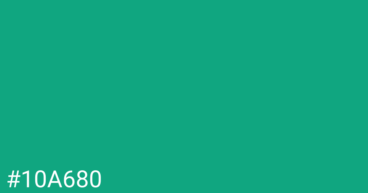 Hex color #10a680 graphic