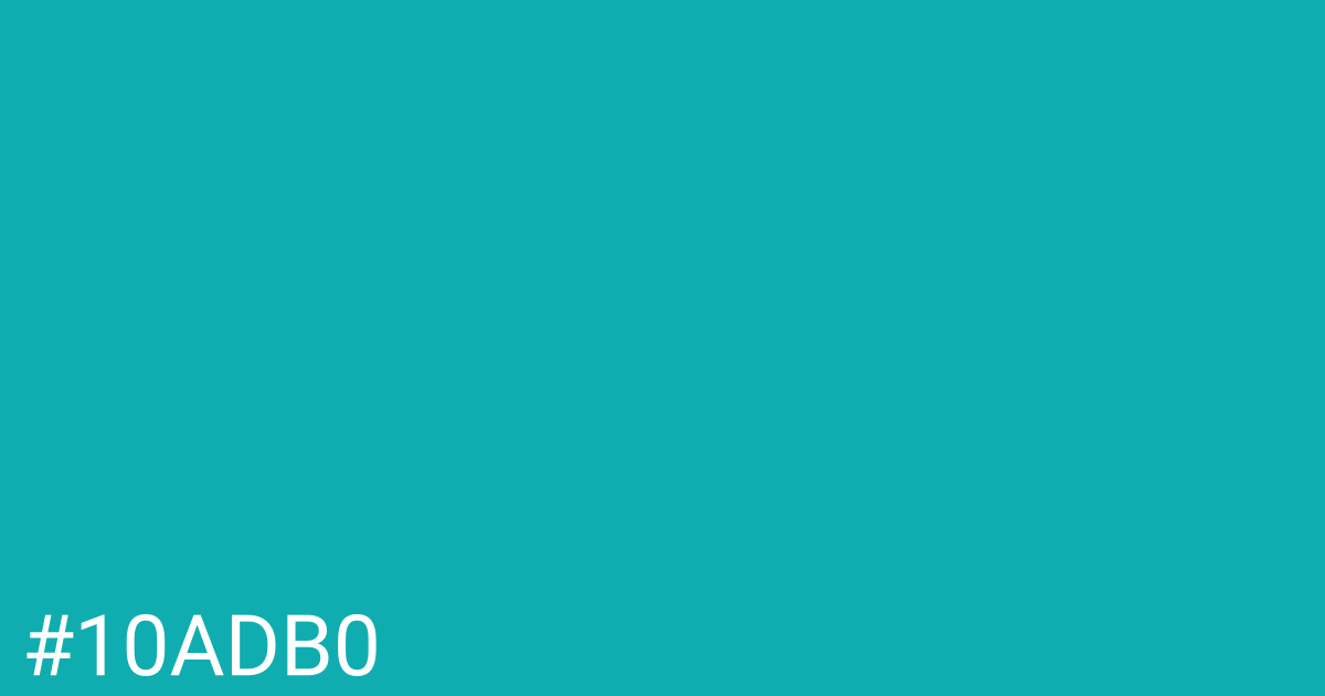 Hex color #10adb0 graphic
