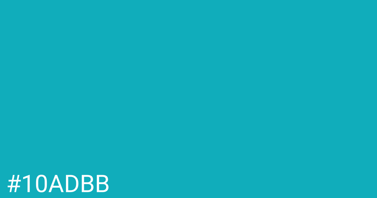 Hex color #10adbb graphic