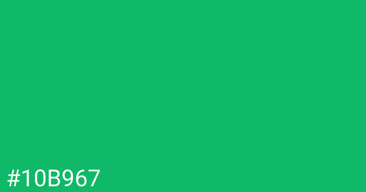 Hex color #10b967 graphic