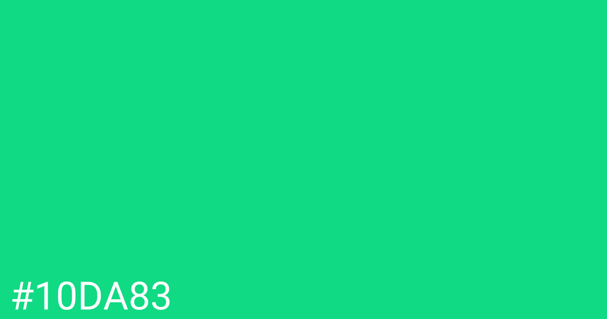 Hex color #10da83 graphic