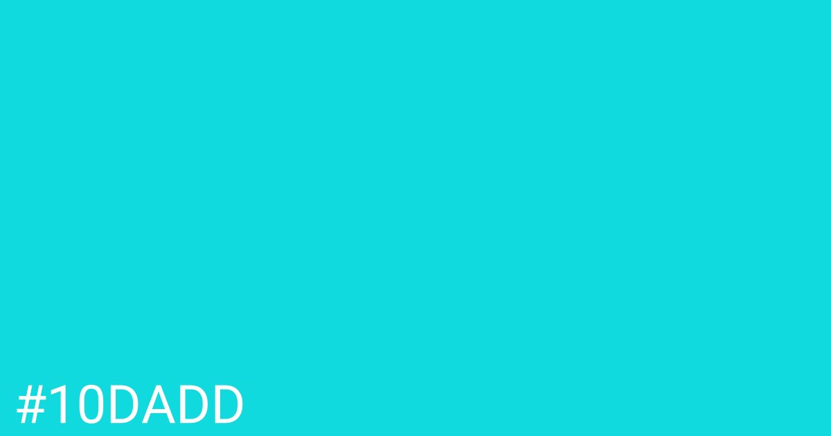 Hex color #10dadd graphic