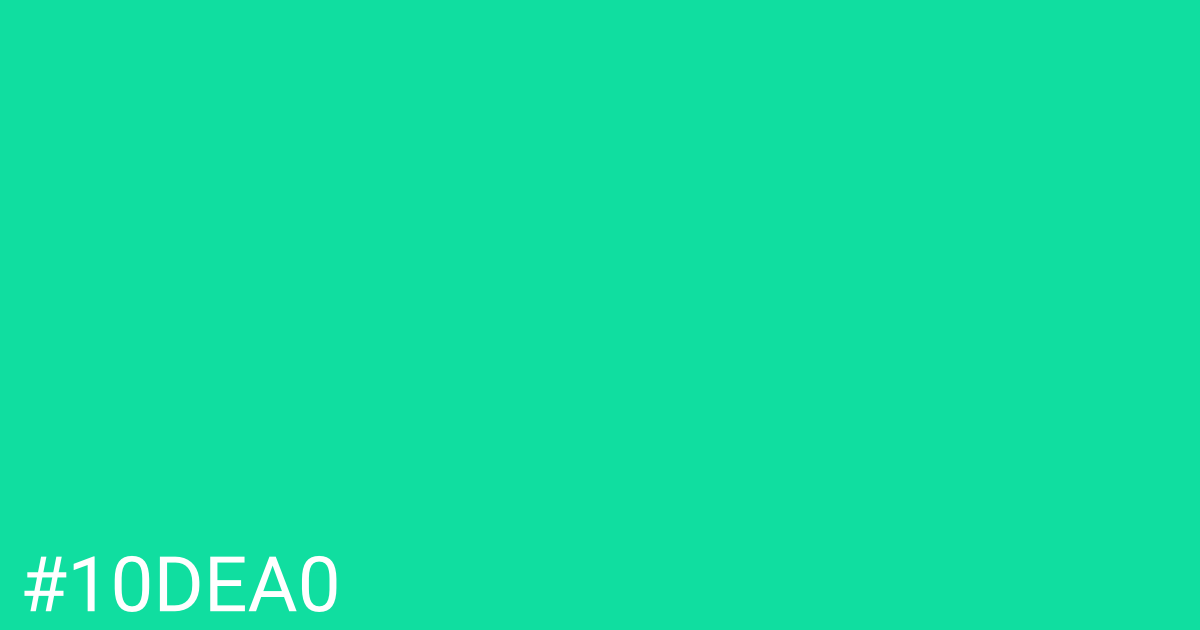 Hex color #10dea0 graphic