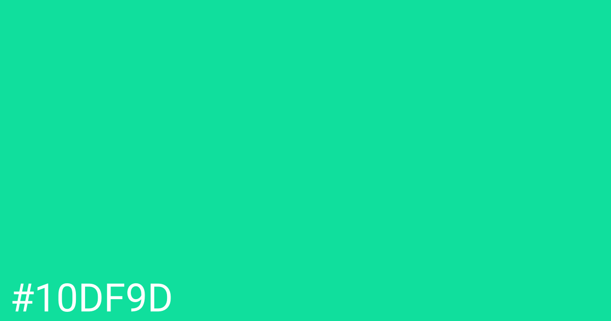 Hex color #10df9d graphic