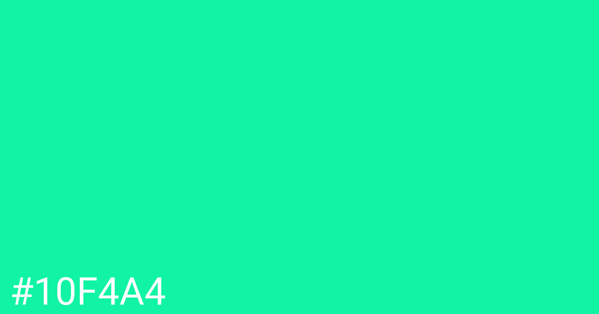 Hex color #10f4a4 graphic