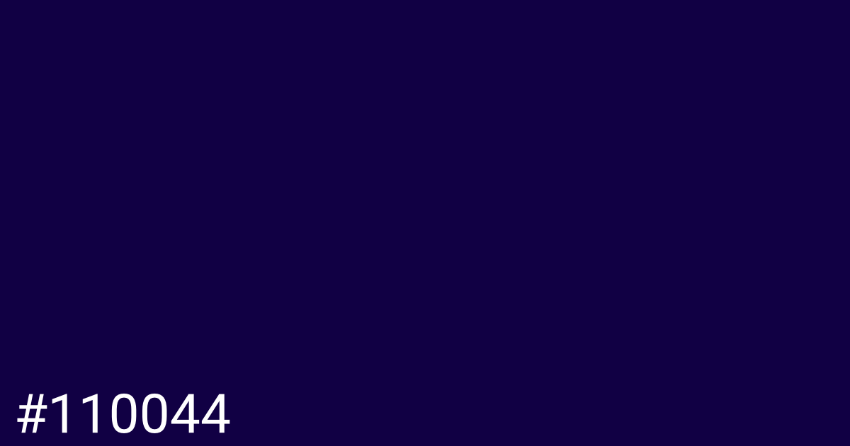 Hex color #110044 graphic