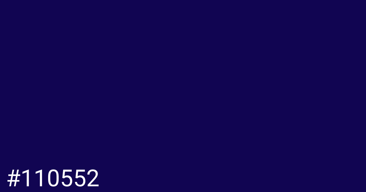Hex color #110552 graphic