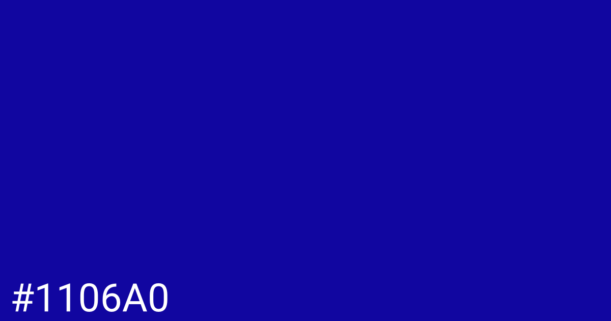 Hex color #1106a0 graphic