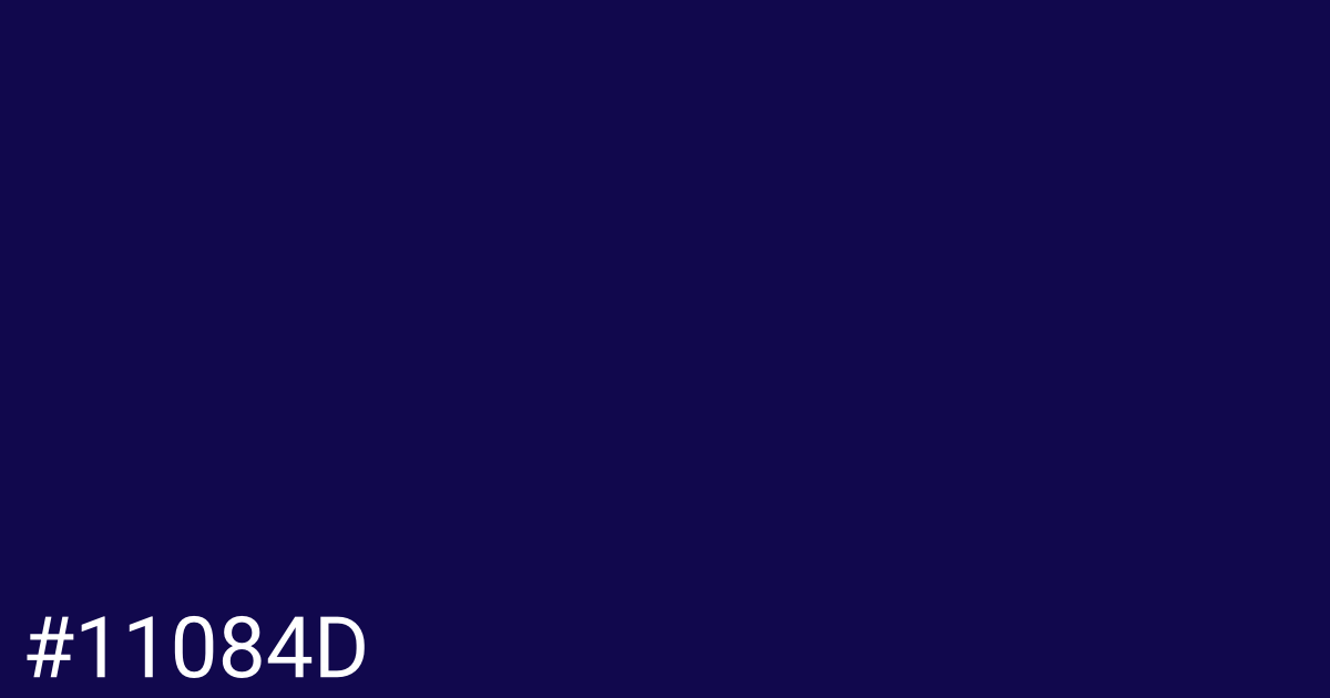 Hex color #11084d graphic