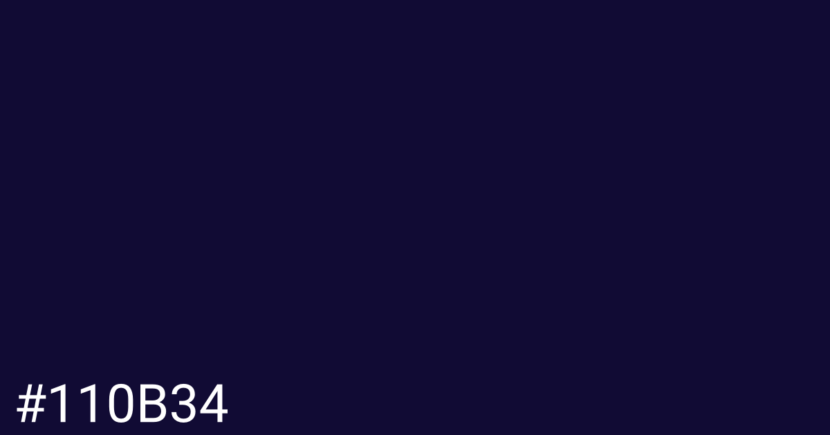 Hex color #110b34 graphic