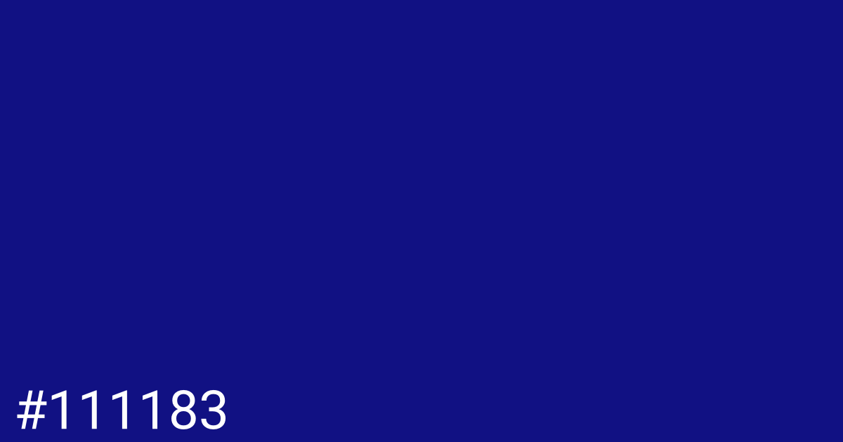 Hex color #111183 graphic