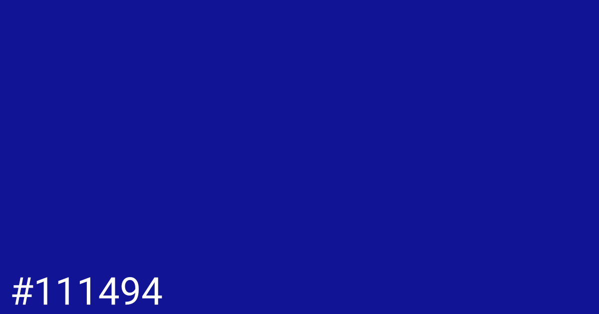 Hex color #111494 graphic