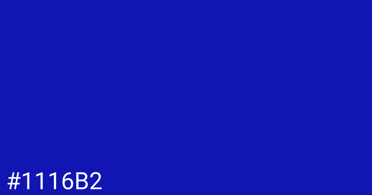 Hex color #1116b2 graphic