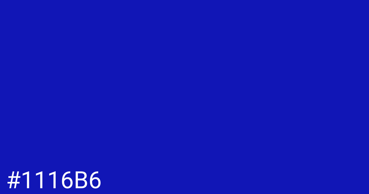 Hex color #1116b6 graphic