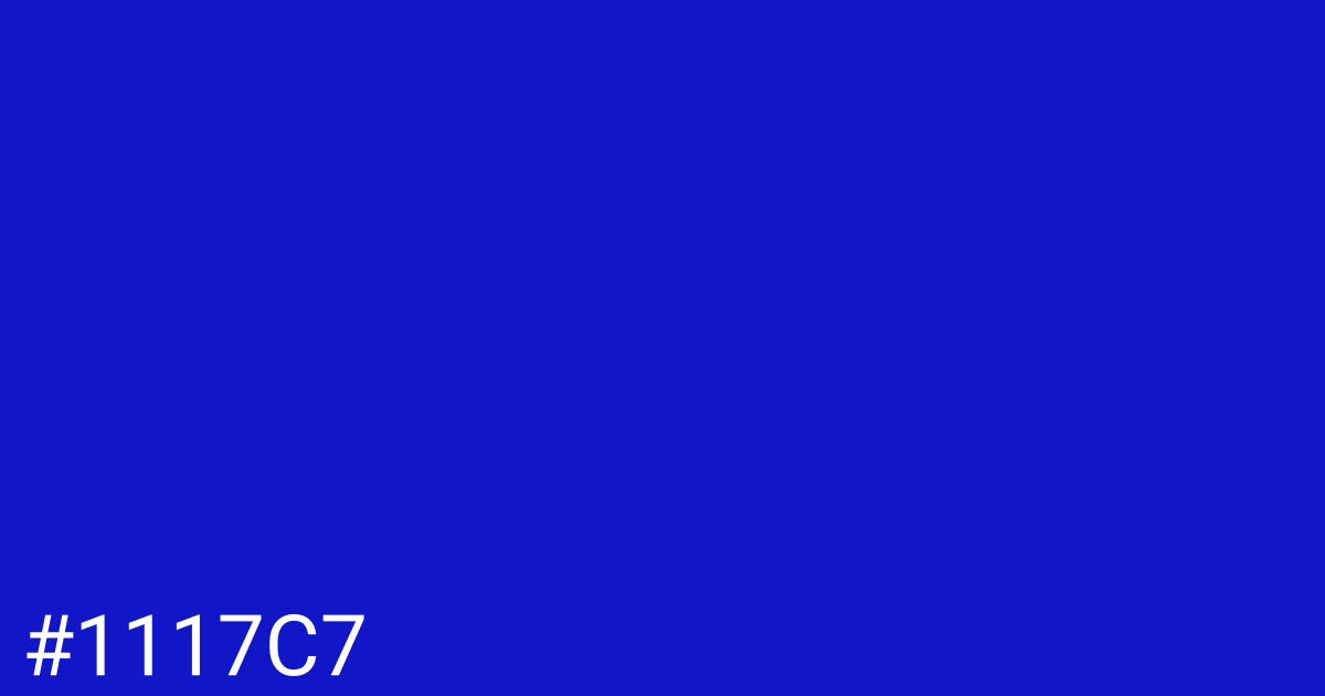 Hex color #1117c7 graphic