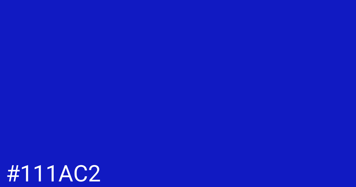 Hex color #111ac2 graphic