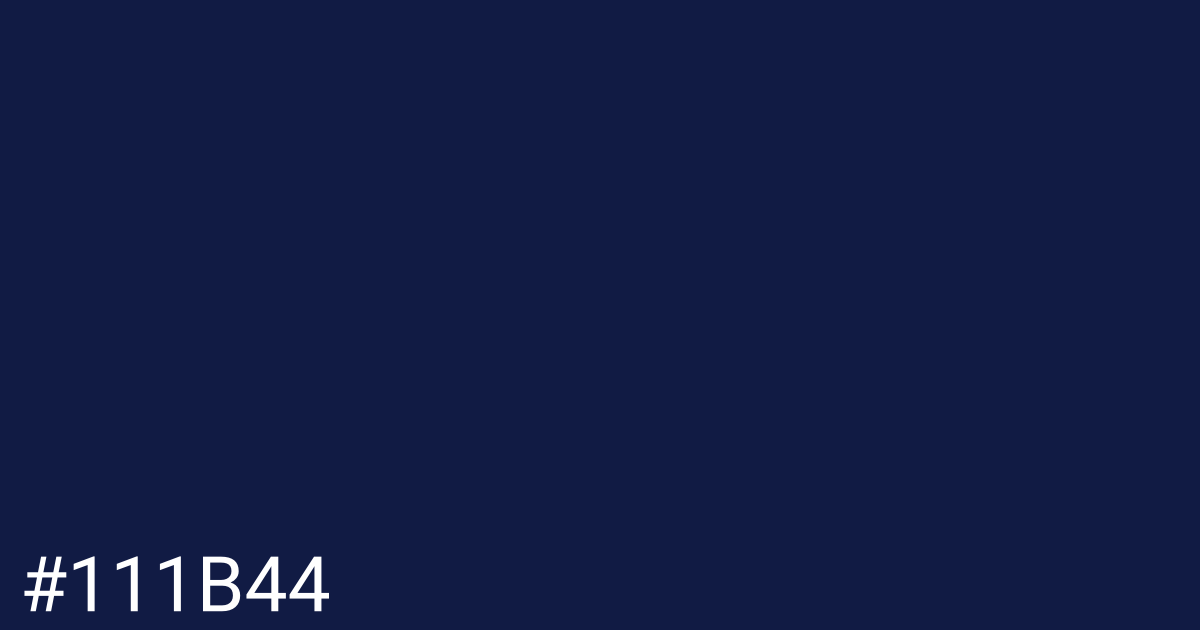 Hex color #111b44 graphic
