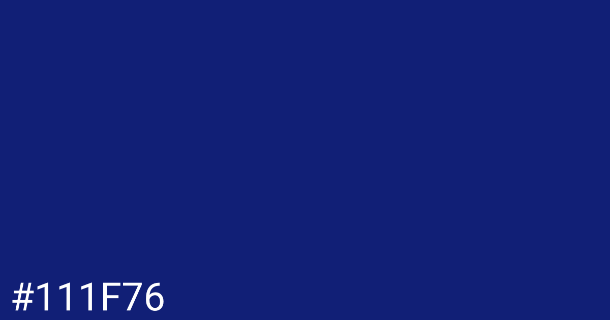 Hex color #111f76 graphic