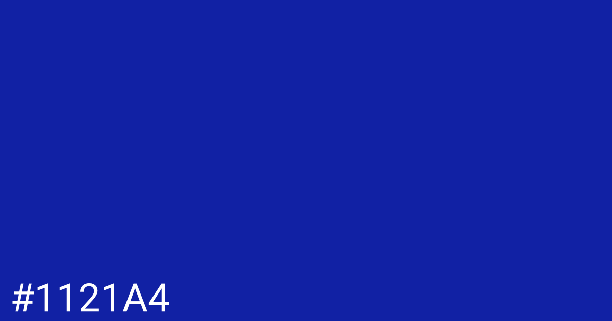 Hex color #1121a4 graphic