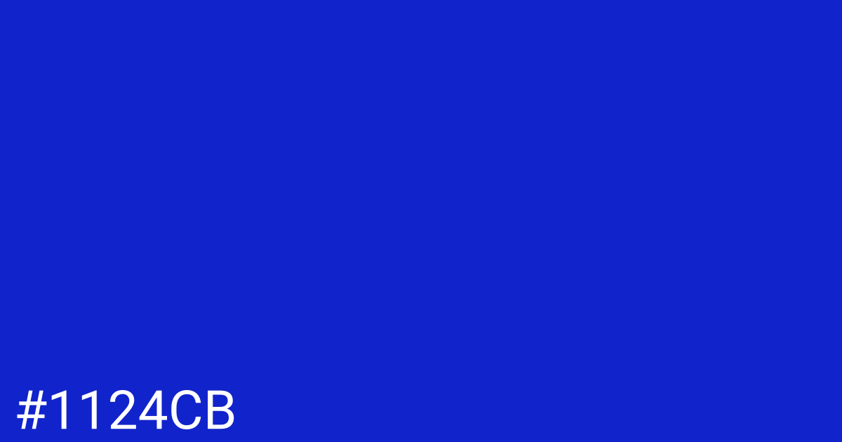 Hex color #1124cb graphic