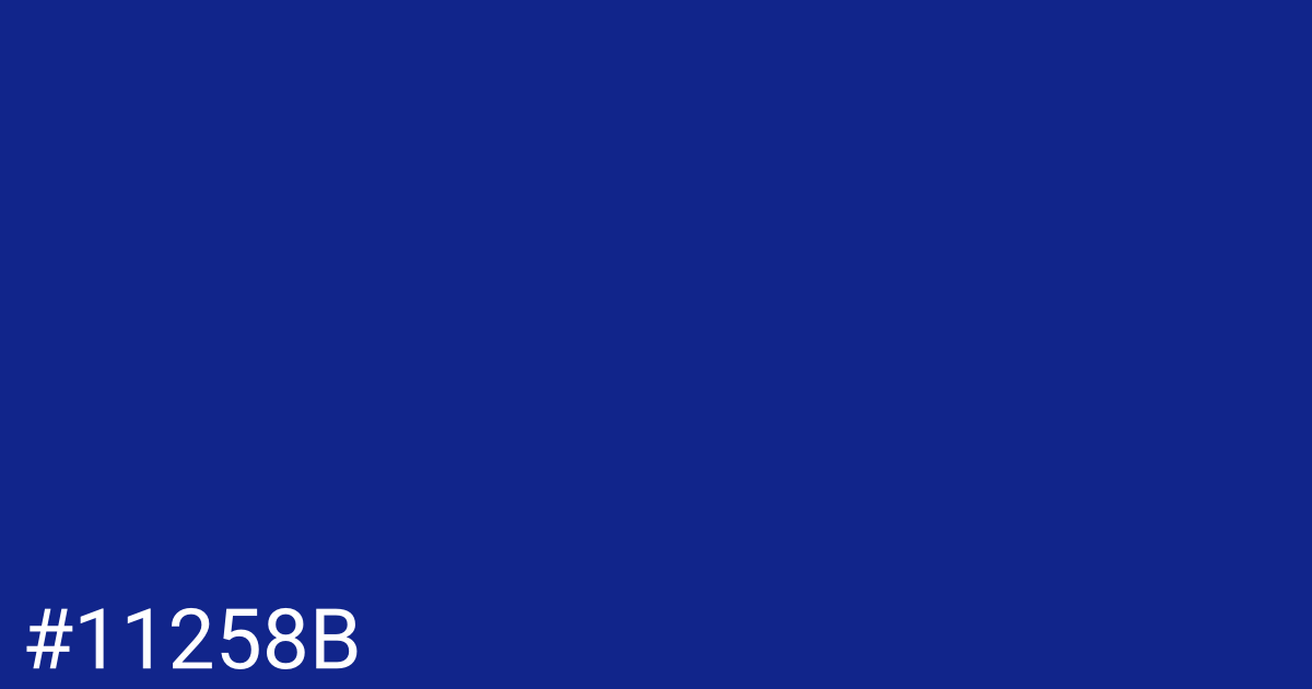 Hex color #11258b graphic