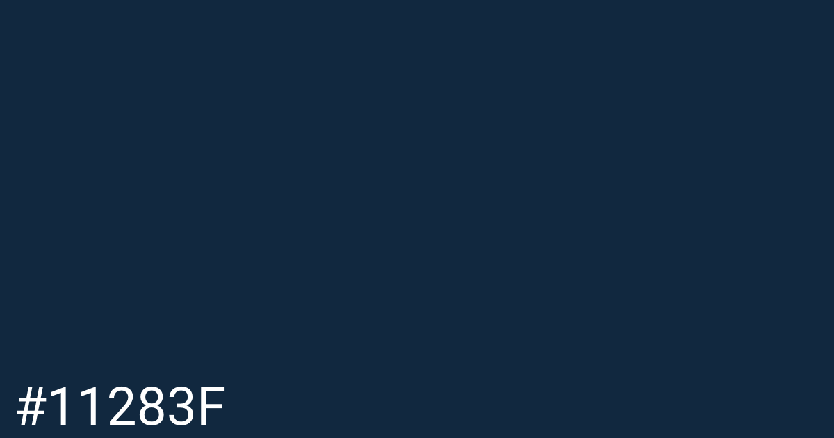 Hex color #11283f graphic