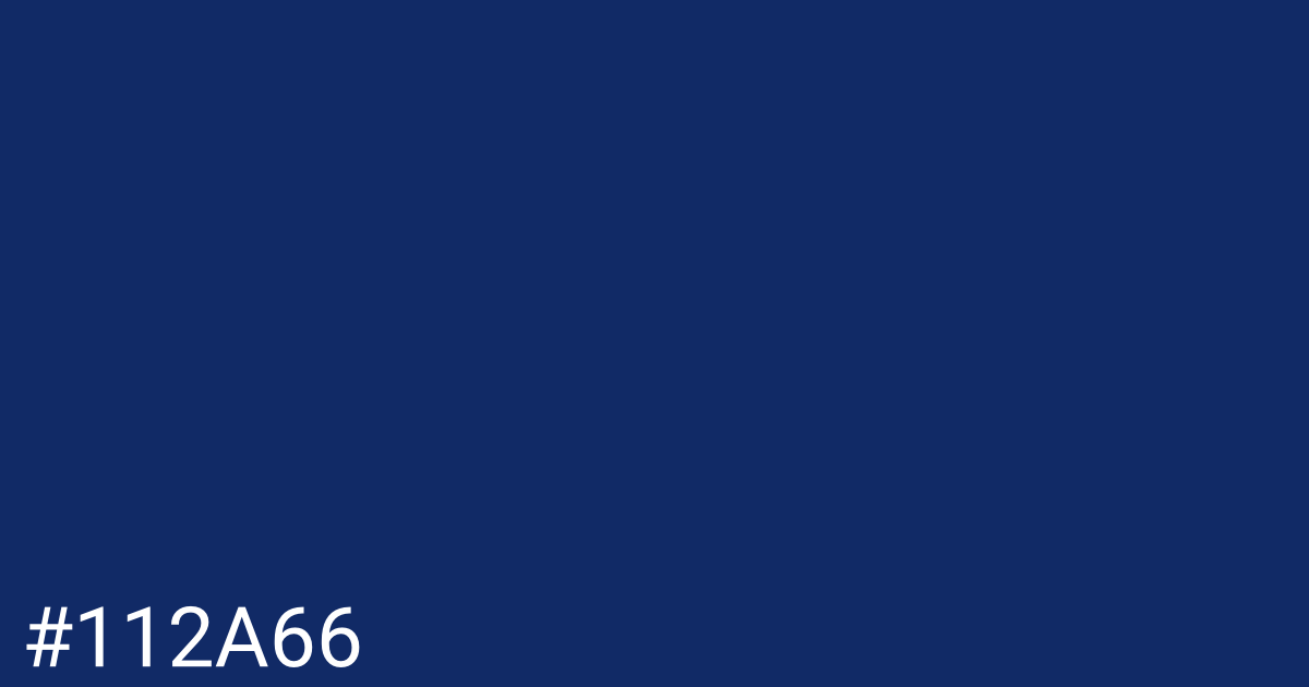 Hex color #112a66 graphic