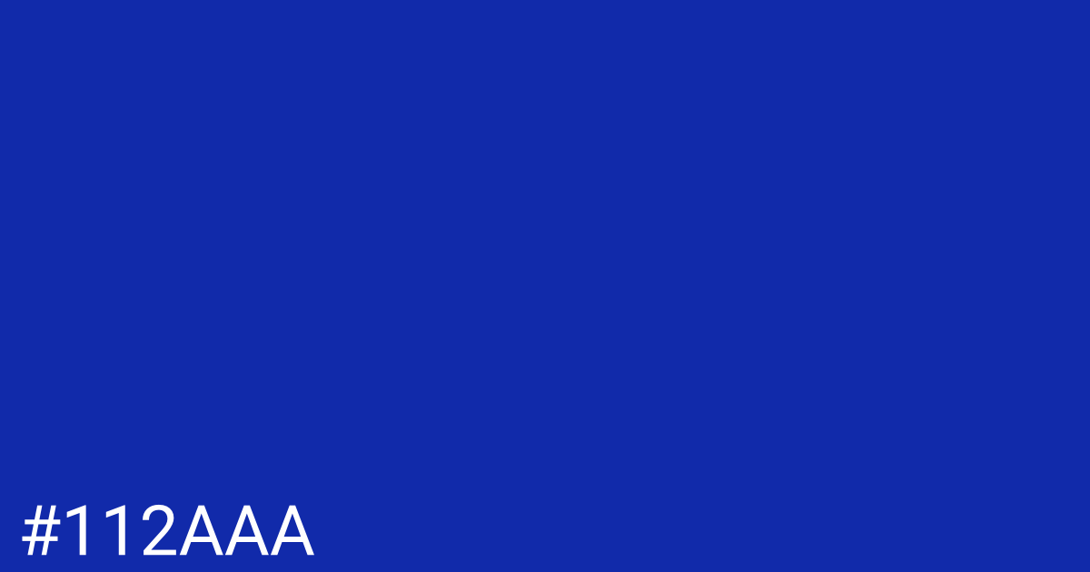 Hex color #112aaa graphic