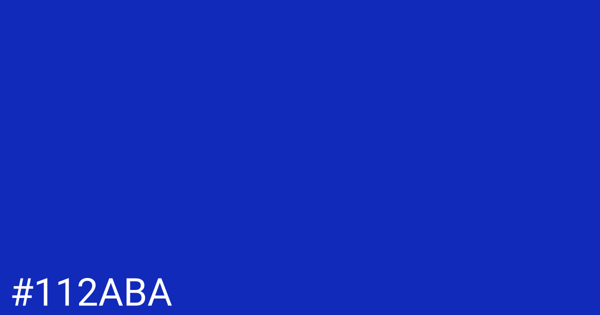 Hex color #112aba graphic