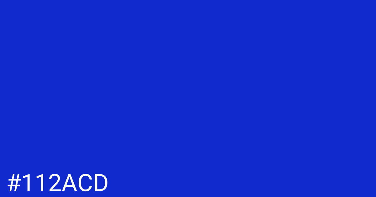 Hex color #112acd graphic